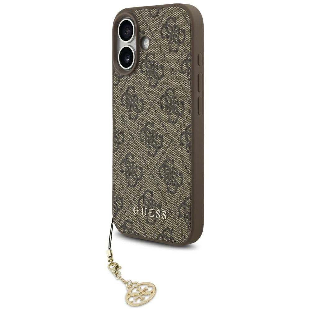 MagSafe Case for Apple iPhone 17, Guess, 4G Charm Cradle, Brown
