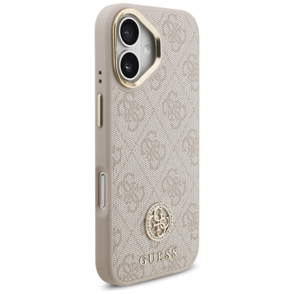 MagSafe Case for Apple iPhone 17, Guess, 4G Strass Logo, Pink