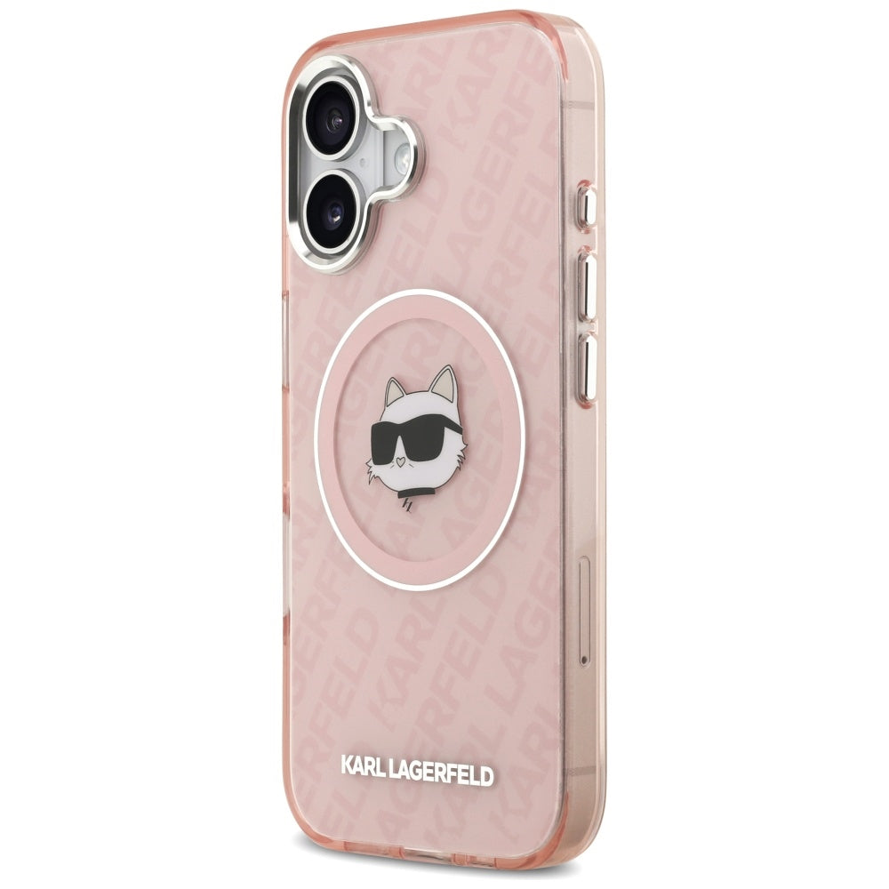 MagSafe Case for Apple iPhone 17, Karl Lagerfeld, IML Choupette's Head, Pink