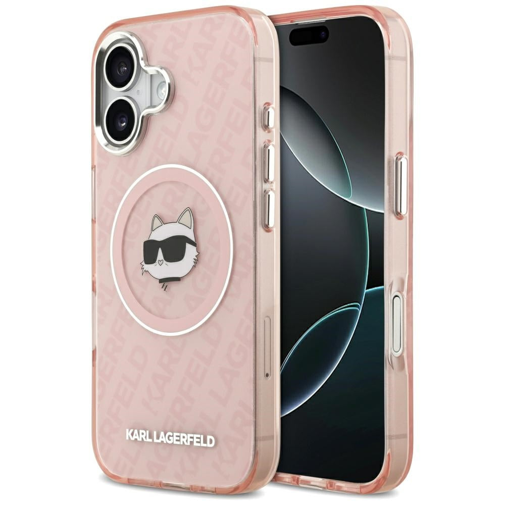 MagSafe Case for Apple iPhone 17, Karl Lagerfeld, IML Choupette's Head, Pink