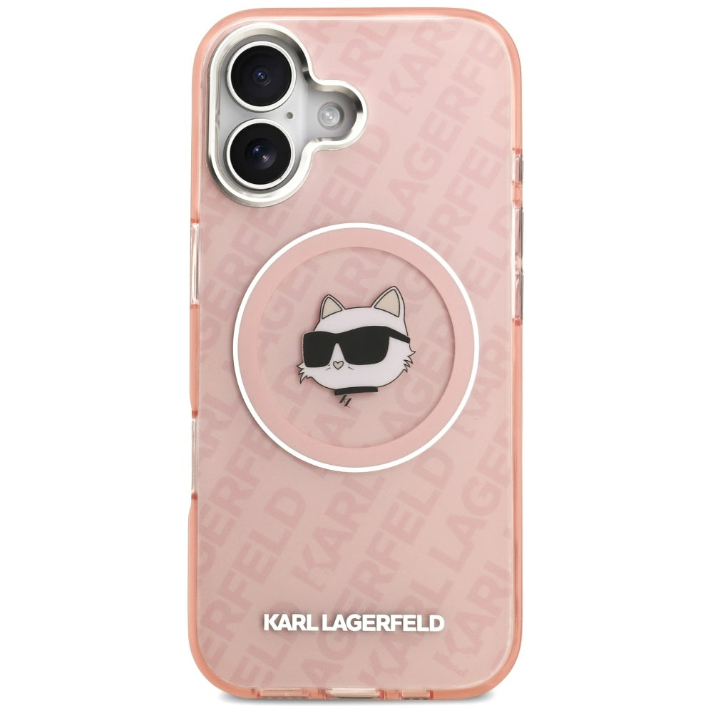 MagSafe Case for Apple iPhone 17, Karl Lagerfeld, IML Choupette's Head, Pink