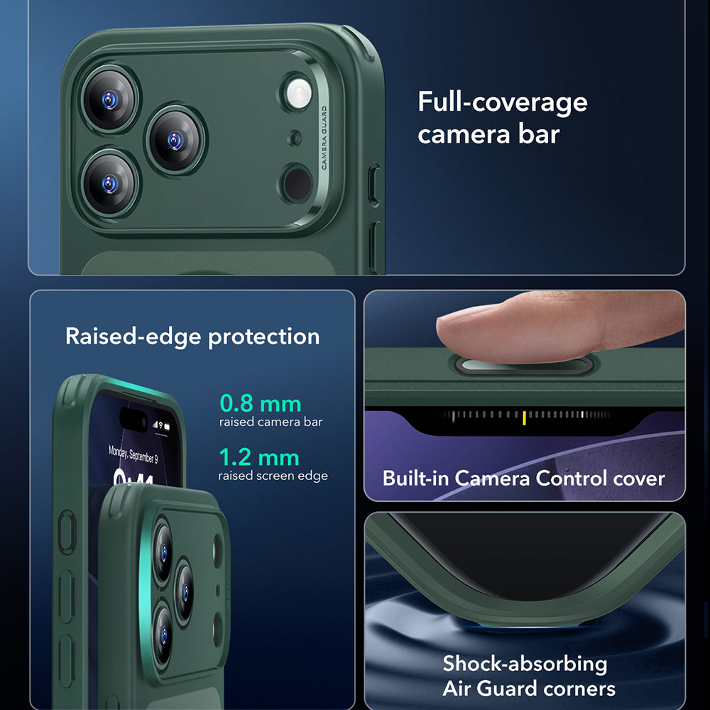 MagSafe Case for Apple iPhone 17 Pro, ESR, Classic Hybrid, Satin Green