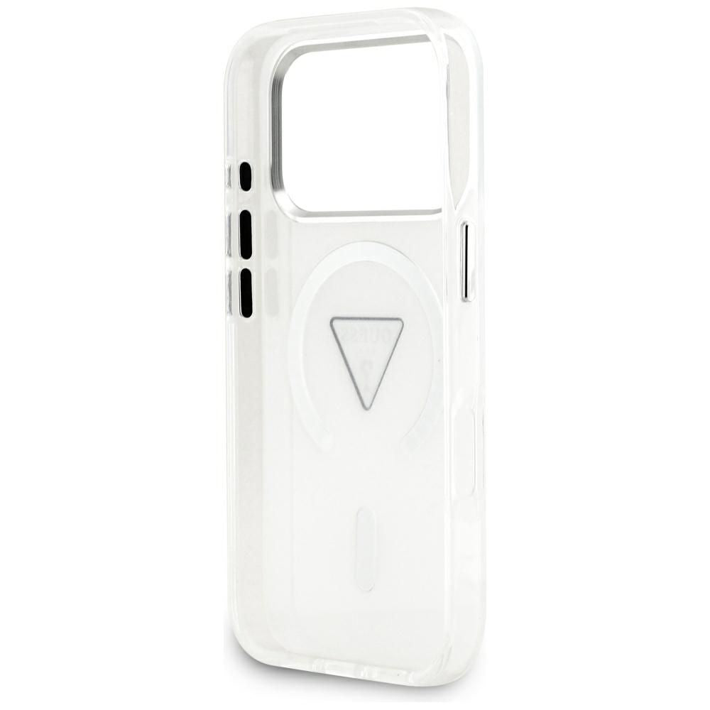 MagSafe Case for Apple iPhone 17 Pro, Guess, IML Gradient Triangle Logo, Transparent