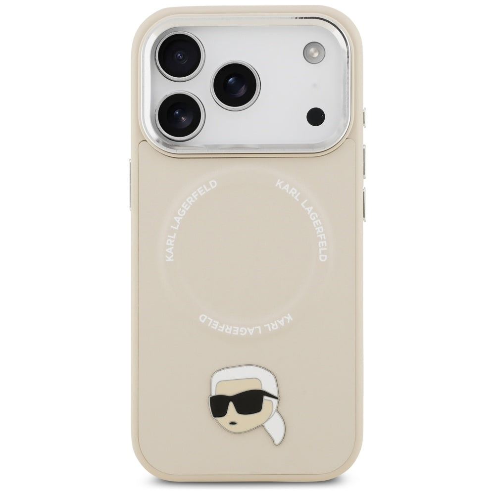 MagSafe Case for Apple iPhone 17 Pro, Karl Lagerfeld, Karl Pin, Beige