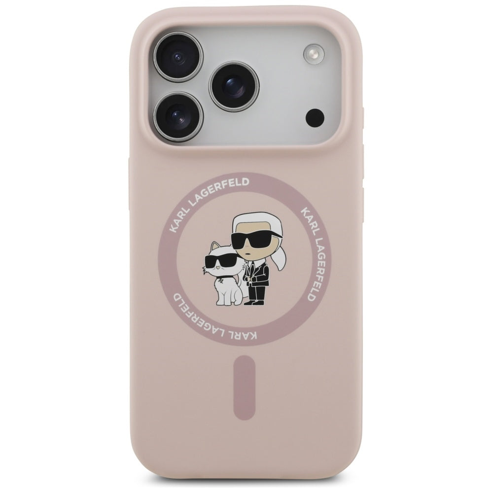 MagSafe Case for Apple iPhone 17 Pro, Karl Lagerfeld, Ring Karl & Choupette, Pink