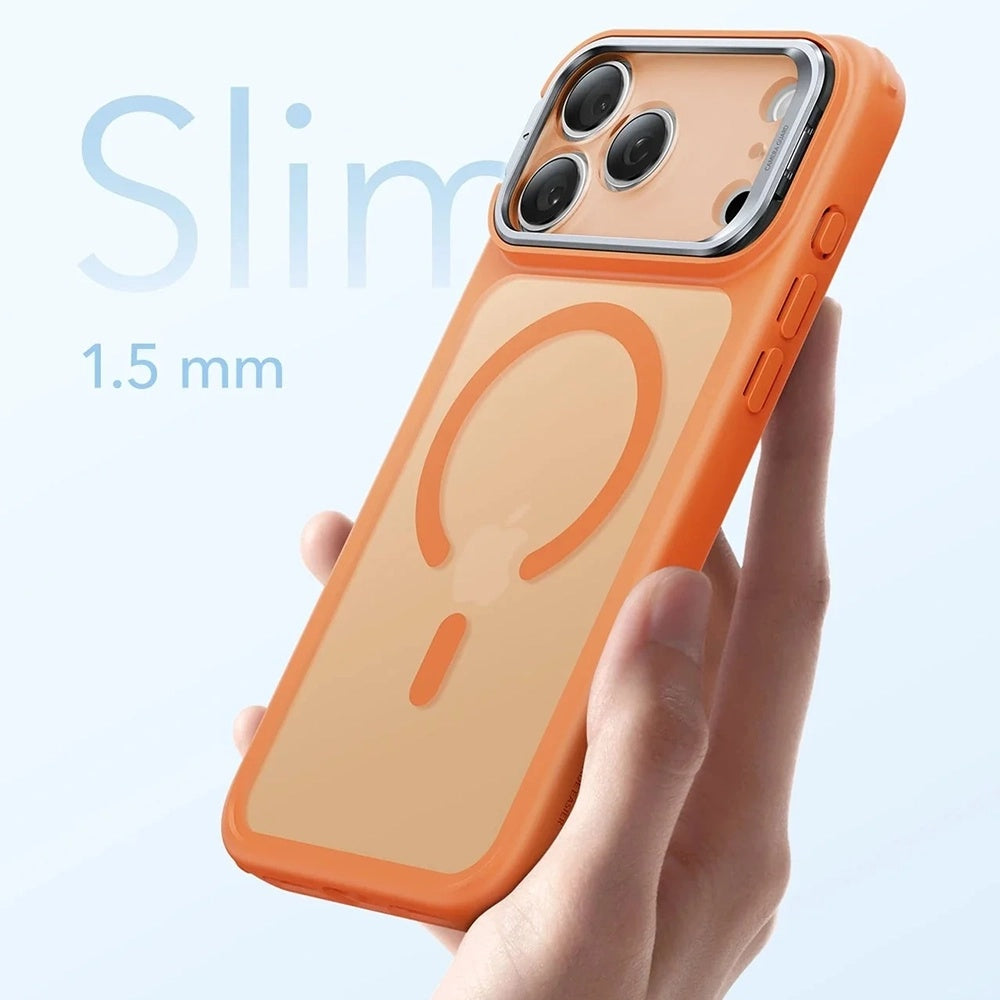 MagSafe Case for Apple iPhone 17 Pro Max, ESR, Classic Hybrid Kickstand, Satin Orange
