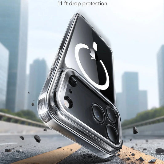 MagSafe Case for Apple iPhone 17 Pro Max, ESR, Classic Hybrid Kickstand, Transparent