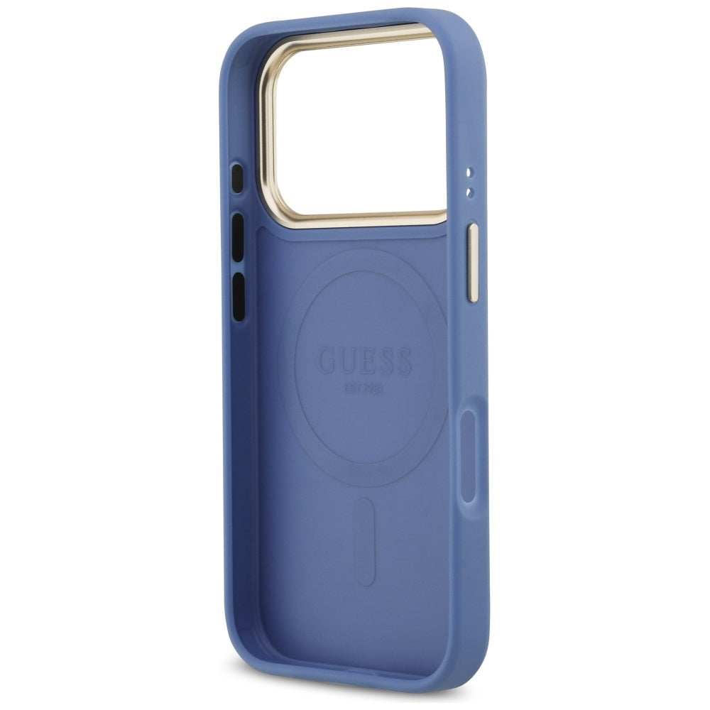 MagSafe Case for Apple iPhone 17 Pro Max, Guess, 4G Stripe, Blue
