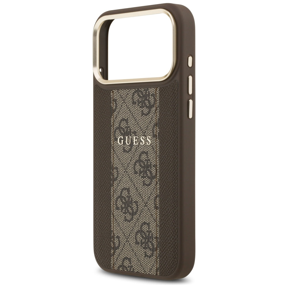 MagSafe Case for Apple iPhone 17 Pro Max, Guess, 4G Stripe, Brown