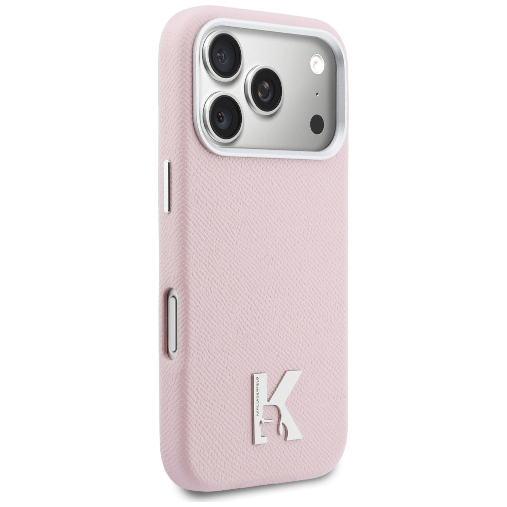 MagSafe Case for Apple iPhone 17 Pro Max, Karl Lagerfeld, Karl Head Logo, Pink