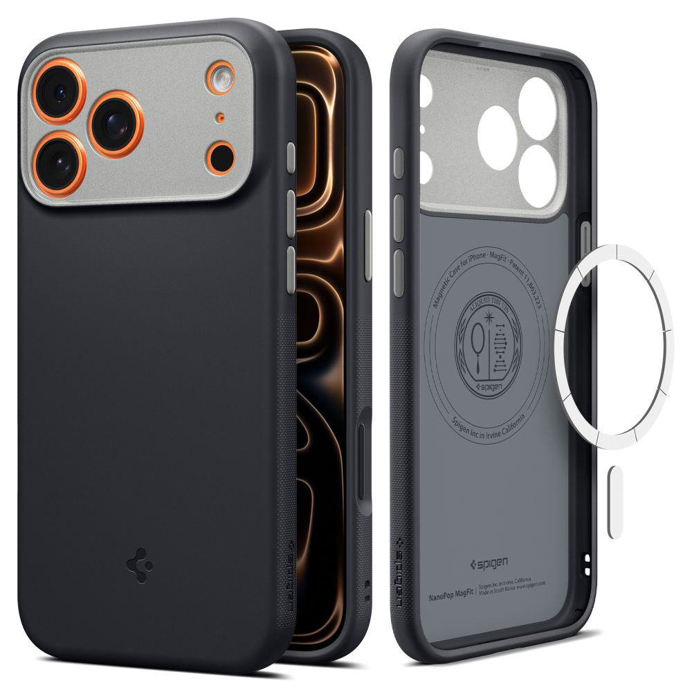 MagSafe Case for Apple iPhone 17 Pro Max, Spigen, Caseology Nano Pop, Black