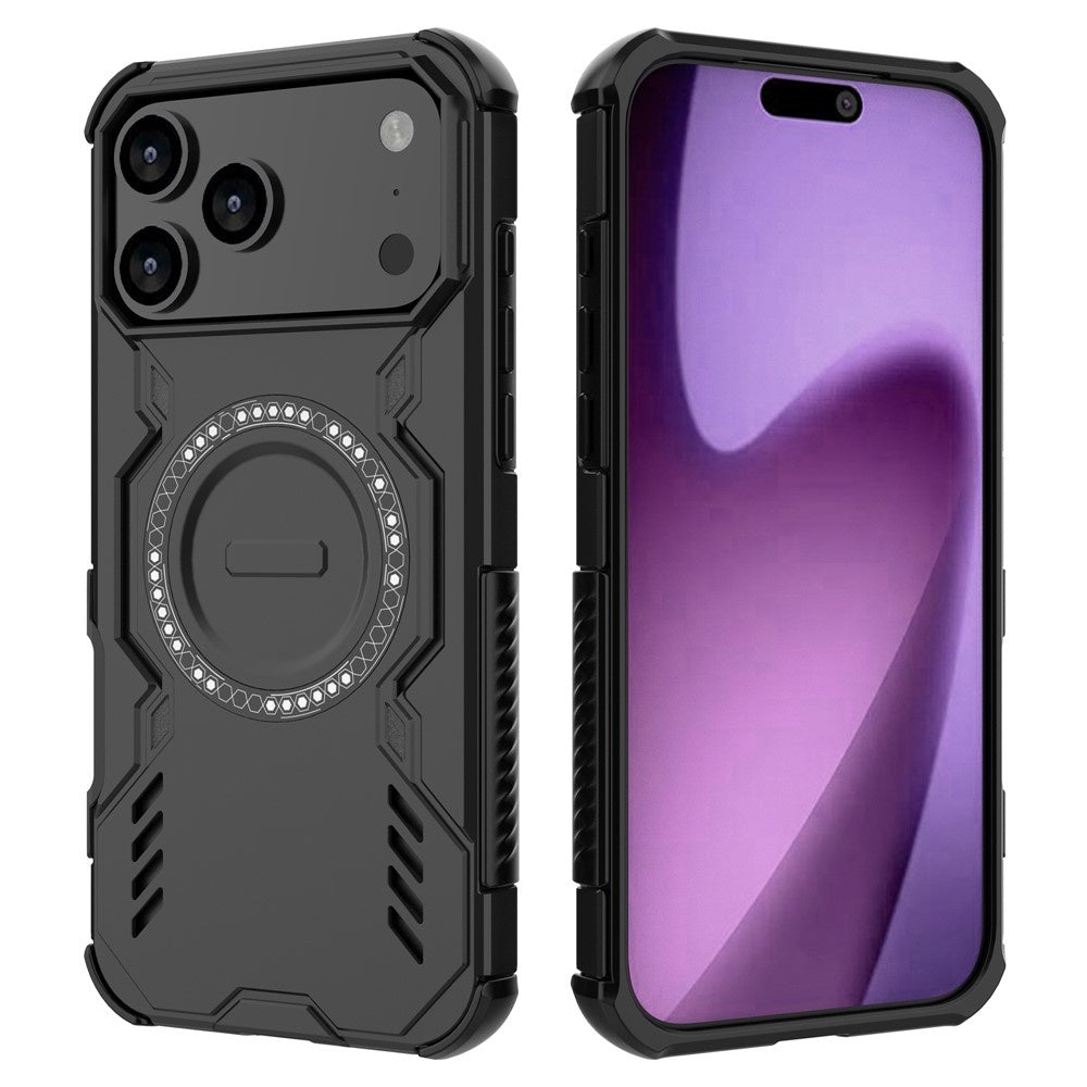 MagSafe Case for Apple iPhone 17 Pro Max, Techsuit, ArmorMag, Black