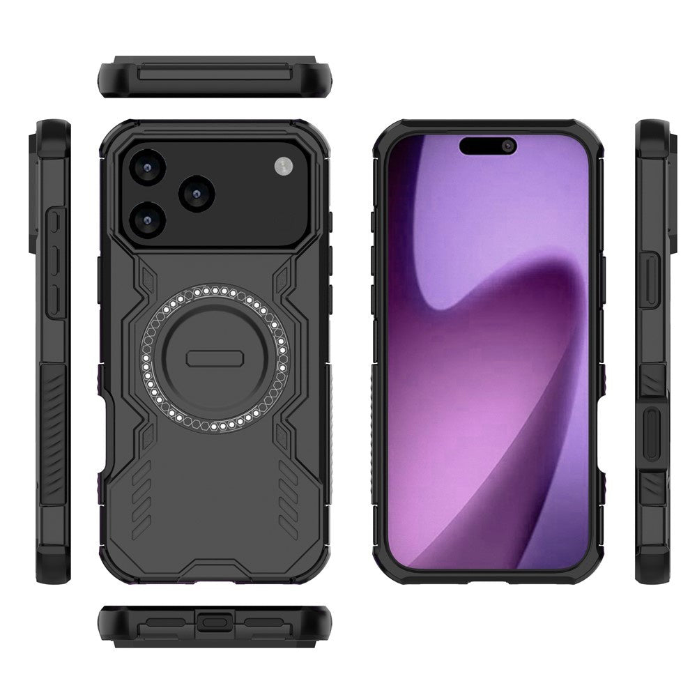 MagSafe Case for Apple iPhone 17 Pro Max, Techsuit, ArmorMag, Black