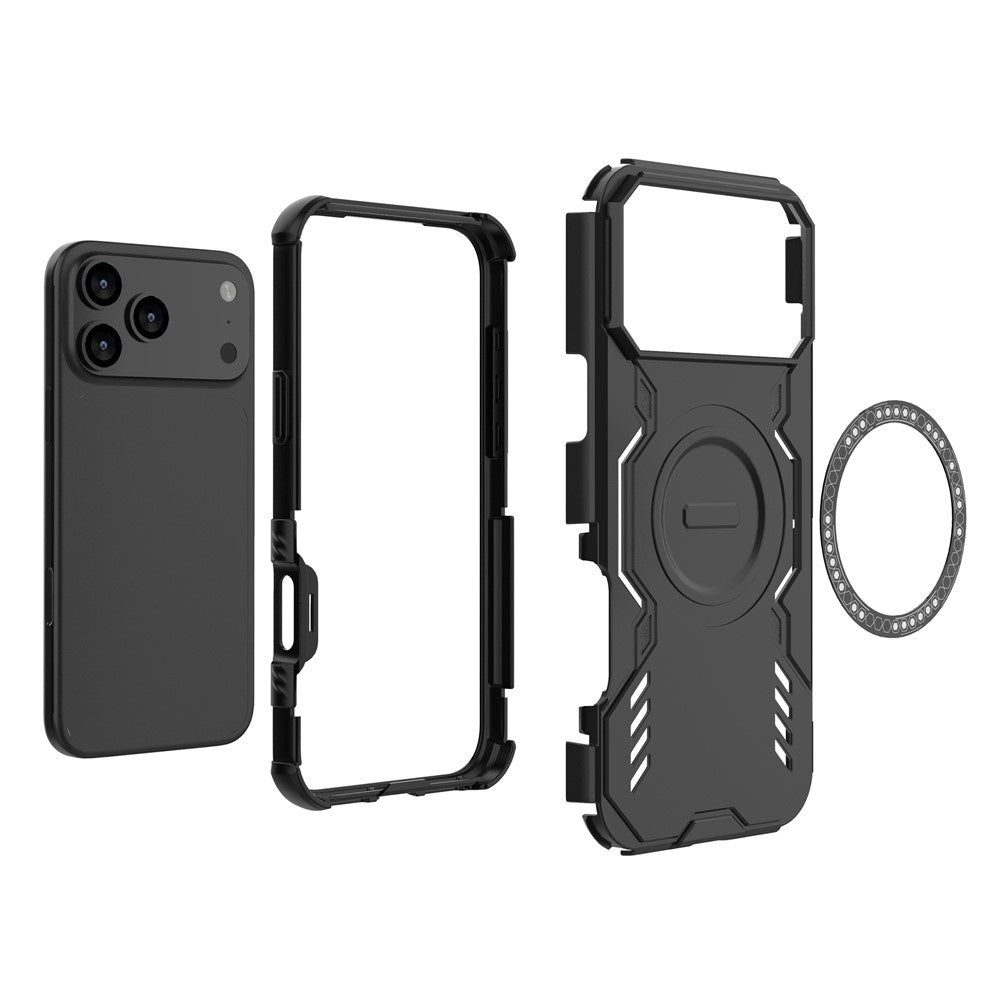MagSafe Case for Apple iPhone 17 Pro Max, Techsuit, ArmorMag, Black