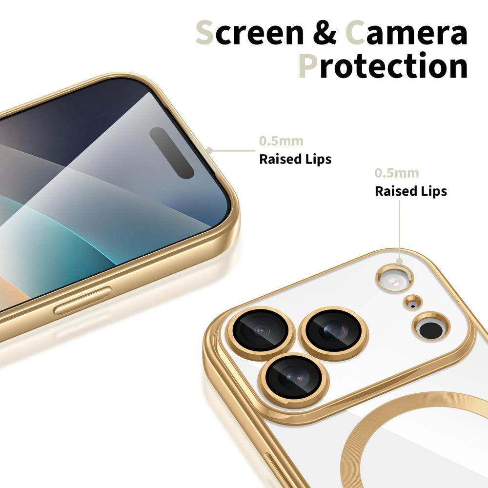 MagSafe Case for Apple iPhone 17 Pro, Techsuit, Luxury Crystal, Light Green