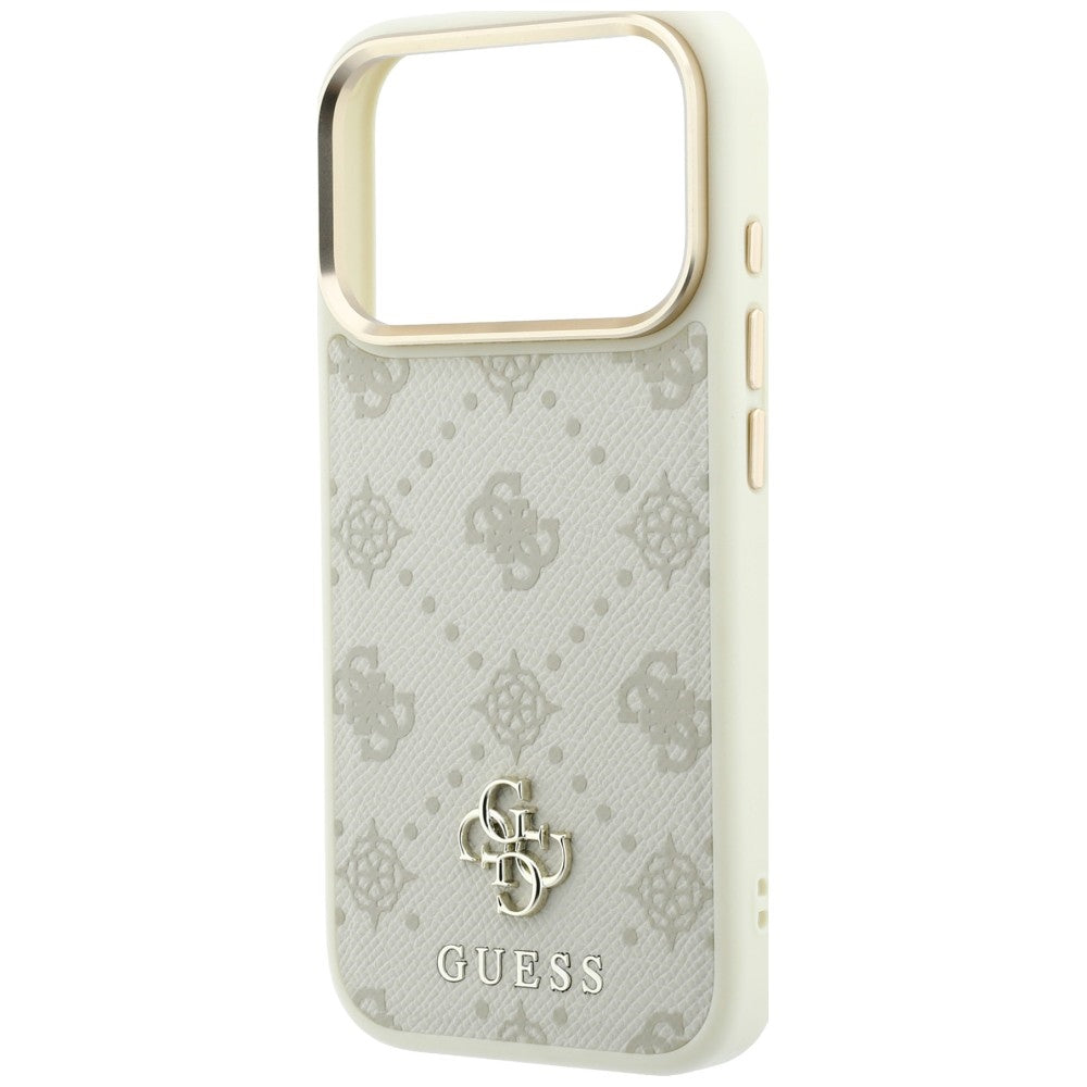 MagSafe Case for Apple iPhone 18 Pro / 17 Pro, Guess, Peony 4G Small Logo, Beige
