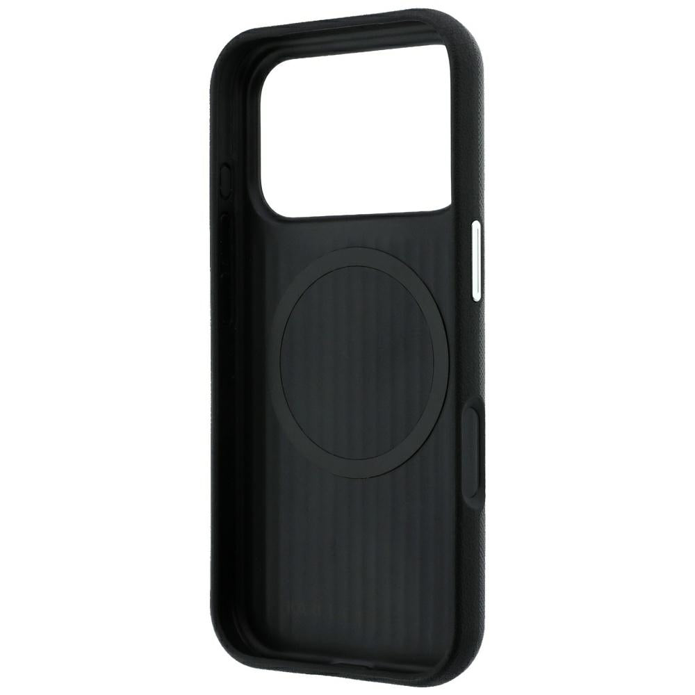 MagSafe Case for Apple iPhone 18 Pro / 17 Pro, Karl Lagerfeld, Saffiano Small Script Metal Logo, Black