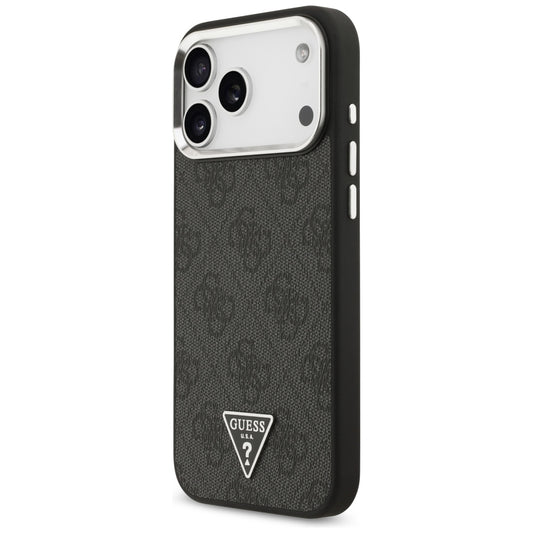 MagSafe Case for Apple iPhone 18 Pro Max / 17 Pro Max, Guess, 4G Triangle Logo, Black