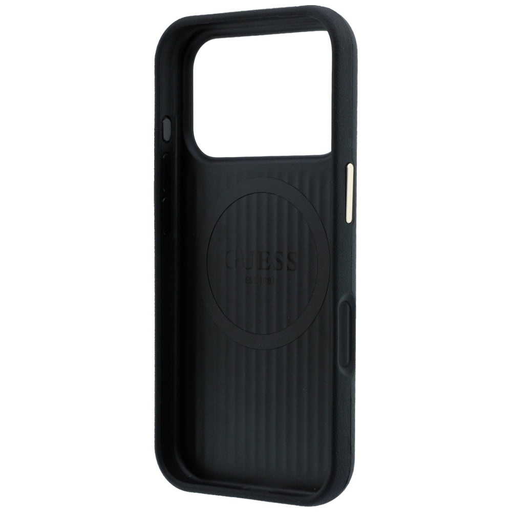 MagSafe Case for Apple iPhone 18 Pro Max / 17 Pro Max, Guess, Kevlar Triangle Logo, Black