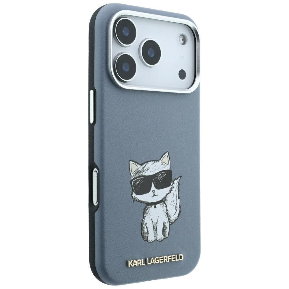 MagSafe Case for Apple iPhone 18 Pro Max / 17 Pro Max, Karl Lagerfeld, Choupette Sketch, Blue