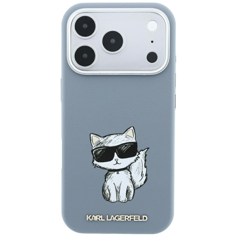 MagSafe Case for Apple iPhone 18 Pro Max / 17 Pro Max, Karl Lagerfeld, Choupette Sketch, Blue