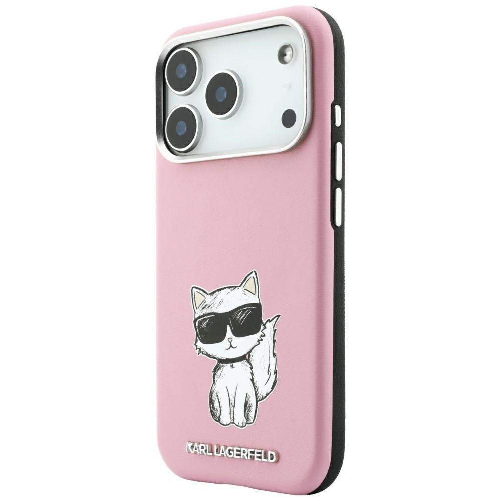 MagSafe Case for Apple iPhone 18 Pro Max / 17 Pro Max, Karl Lagerfeld, Choupette Sketch, Pink