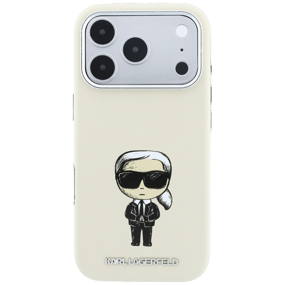 MagSafe Case for Apple iPhone 18 Pro Max / 17 Pro Max, Karl Lagerfeld, Ikonik Sketch, Beige