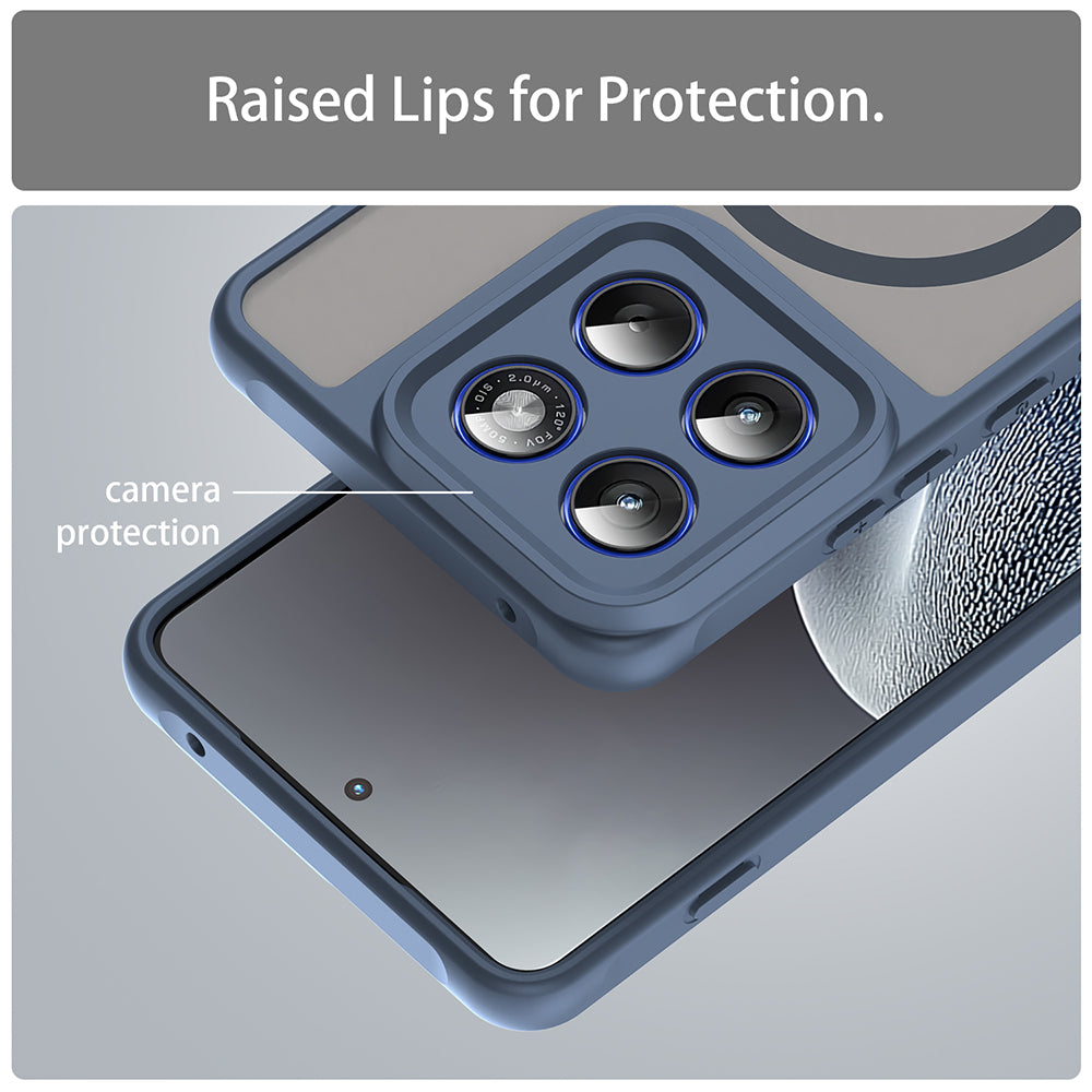 MagSafe Case for Motorola Edge 70, Techsuit, HaloFrost II, Navy Blue