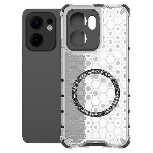MagSafe Case for Oppo Reno13 FS 5G / Reno13 F 4G / Reno13 F, Techsuit, HoneyComb Shield, White