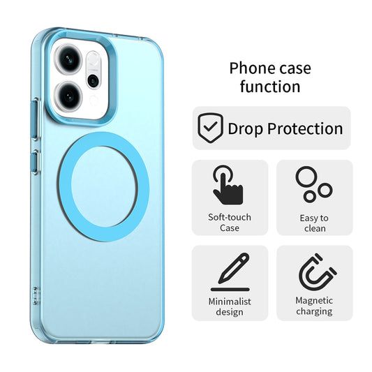MagSafe Case for Oppo Reno16 F / Reno16 FS, Techsuit, CandyCase, Blue