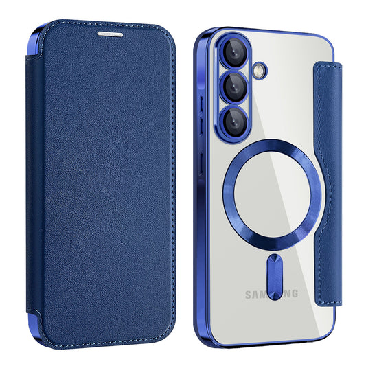 MagSafe Case for Samsung Galaxy A37 5G, Techsuit, SmartMag Book, Blue