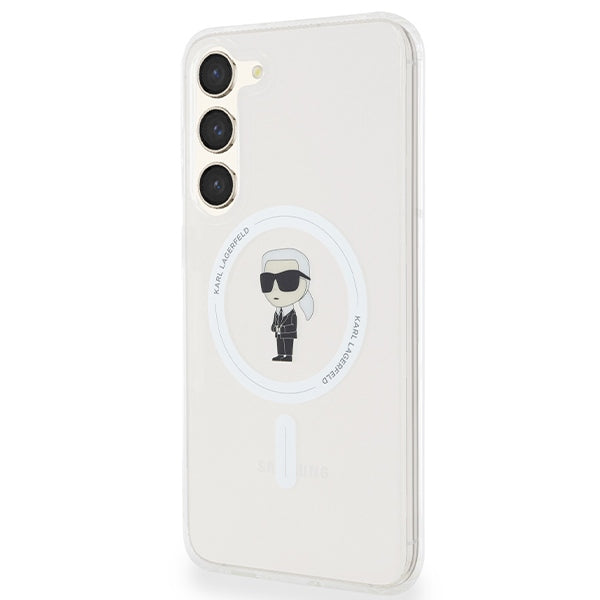 MagSafe Case for Samsung Galaxy S24+ S926, Karl Lagerfeld, IML Ikonik Karl, Transparent