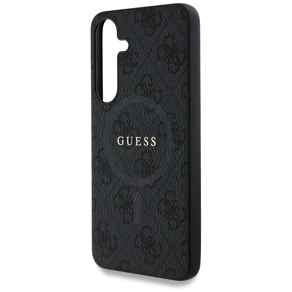 MagSafe Case for Samsung Galaxy S25+ S936, Guess, 4G Ring Classic Logo, Black