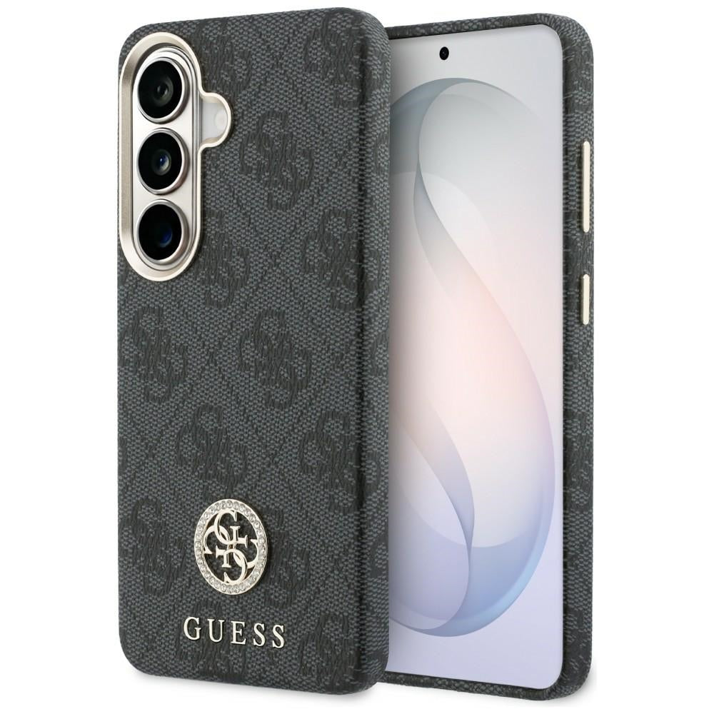MagSafe Case for Samsung Galaxy S26 Plus S947, Guess, 4G Rhinestone Round Logo, Black