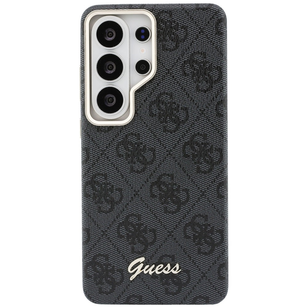 MagSafe Case for Samsung Galaxy S26 Ultra S948, Guess, 4G Script Logo, Black