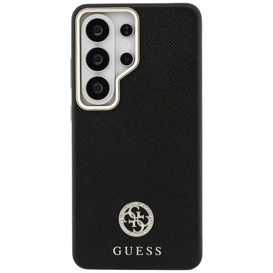 MagSafe Case for Samsung Galaxy S26 Ultra S948, Guess, Rhinestone Round Logo, Black