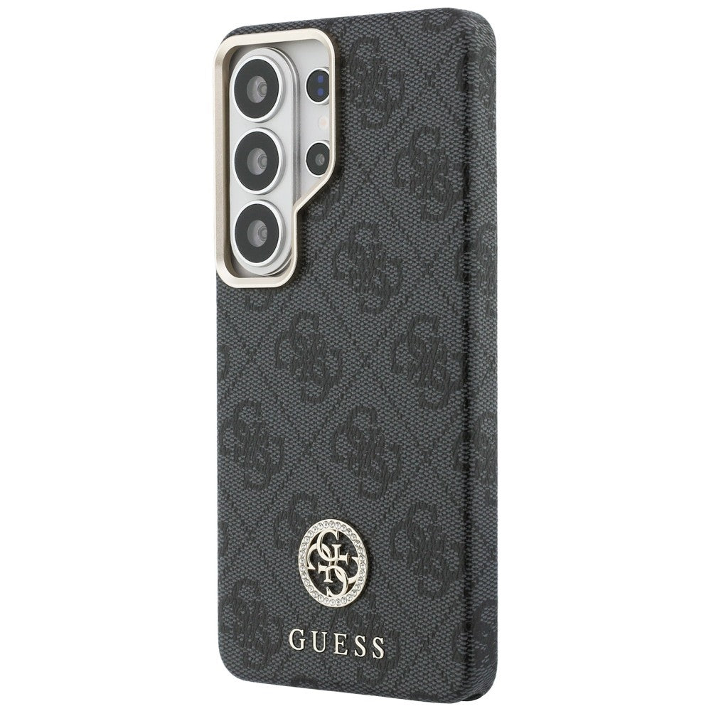 MagSafe Case for Samsung Galaxy S26 Ultra S948, Guess, Strass Round Logo, Black