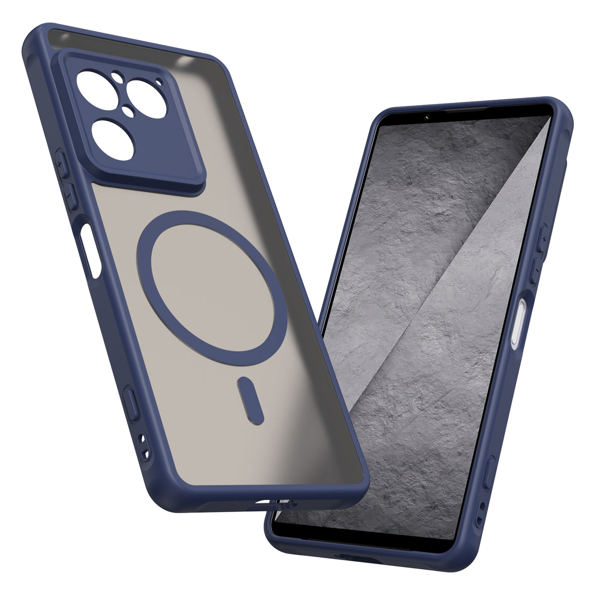 MagSafe Case for Sony Xperia 1 VIII, Techsuit, HaloFrost II, Navy Blue