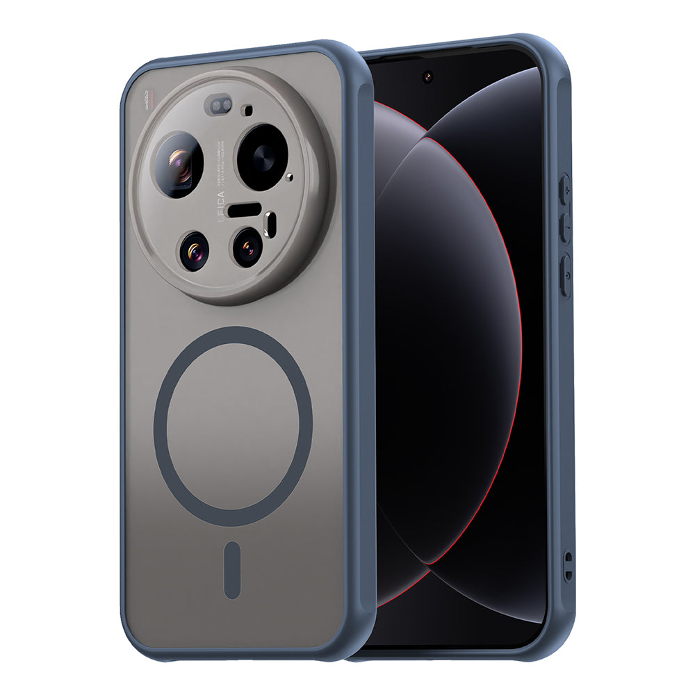 MagSafe Case for Xiaomi 17 Ultra, Techsuit, HaloFrost II, Navy Blue