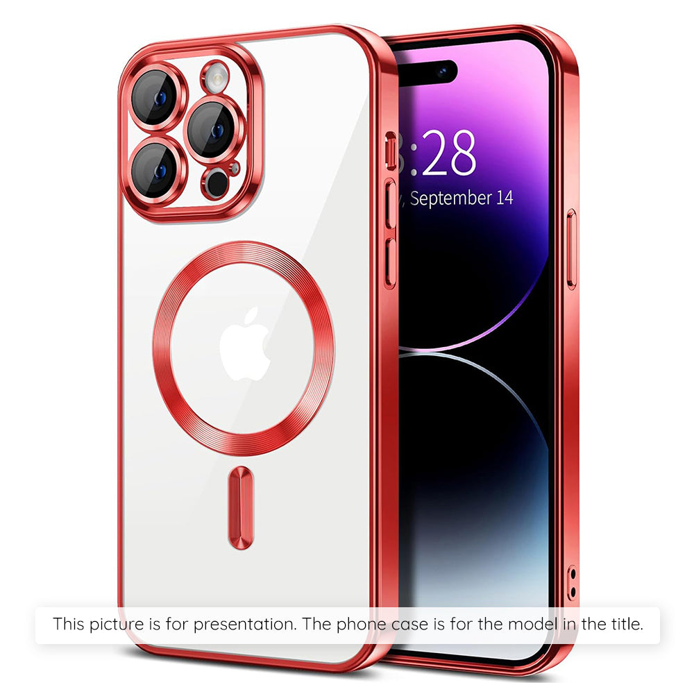 MagSafe Case for Xiaomi 17T, Techsuit, Luxury Crystal, Red