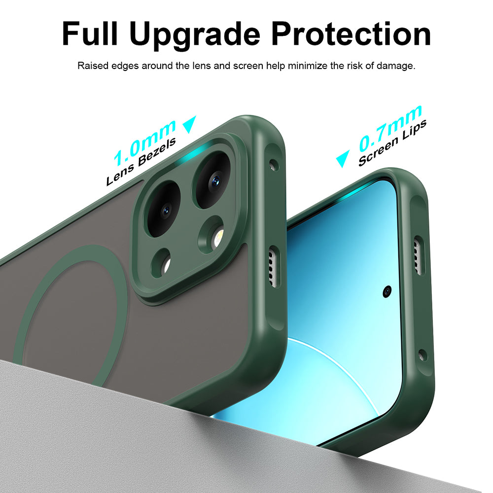 MagSafe Case for Xiaomi Poco X8 Pro Max, Techsuit, HaloFrost II, Green