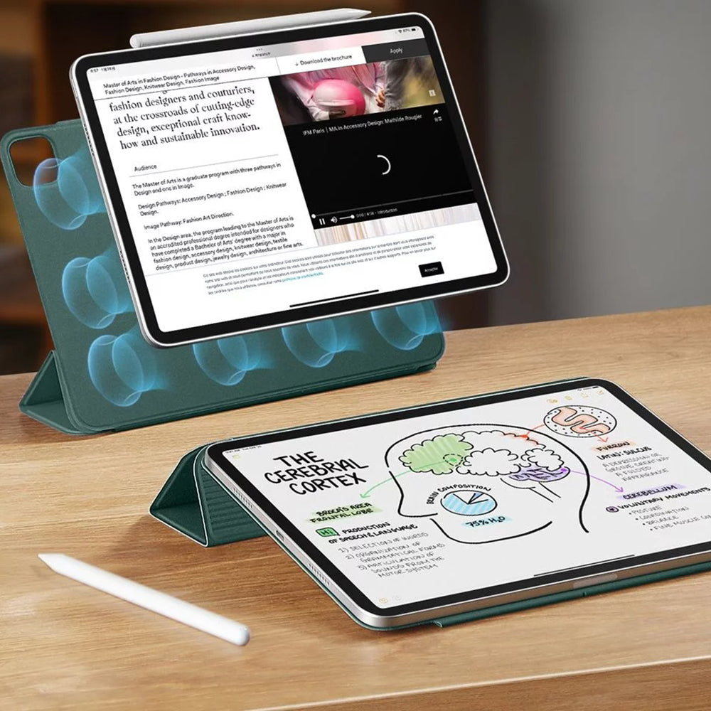 Case for Apple iPad Air 13 (2025) / Air 13 (2024) / Pro 12.9 (2022) / Pro 12.9 (2021) / Pro 12.9 (2020), ESR, Rebound, Satin Green