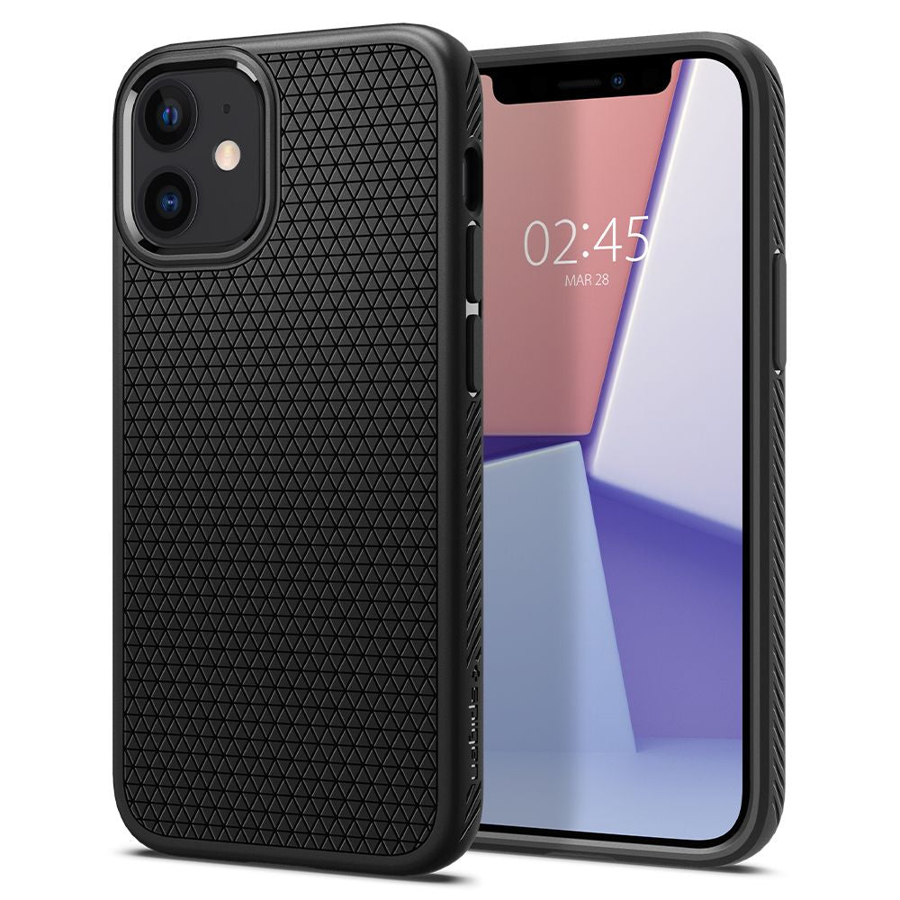Case for Apple iPhone 12 / 12 Pro, Spigen, Liquid Air, Black ACS01701