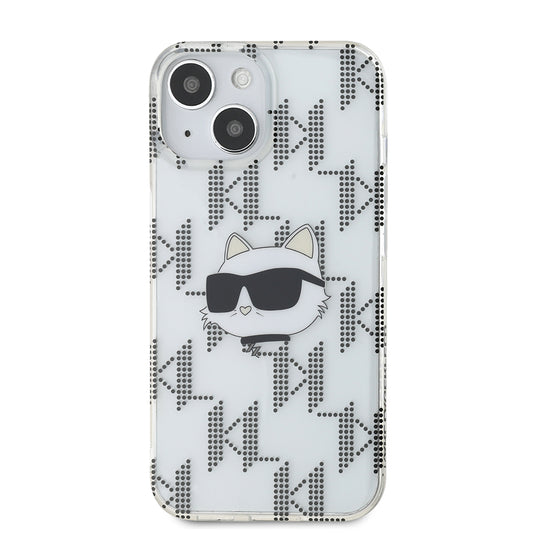 Case for Apple iPhone 15, Karl Lagerfeld, IML Electroplated Choupette Head, Transparent