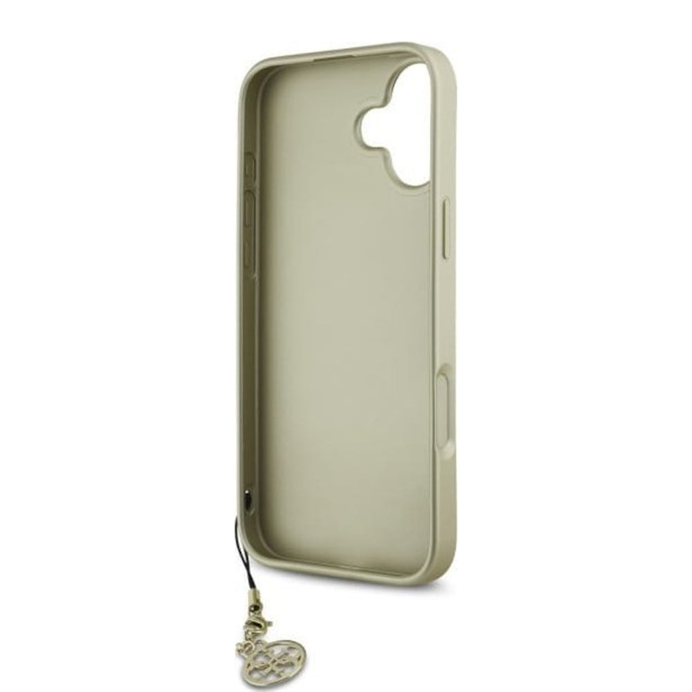 Case for Apple iPhone 16, Guess, 4G Charm, Brown