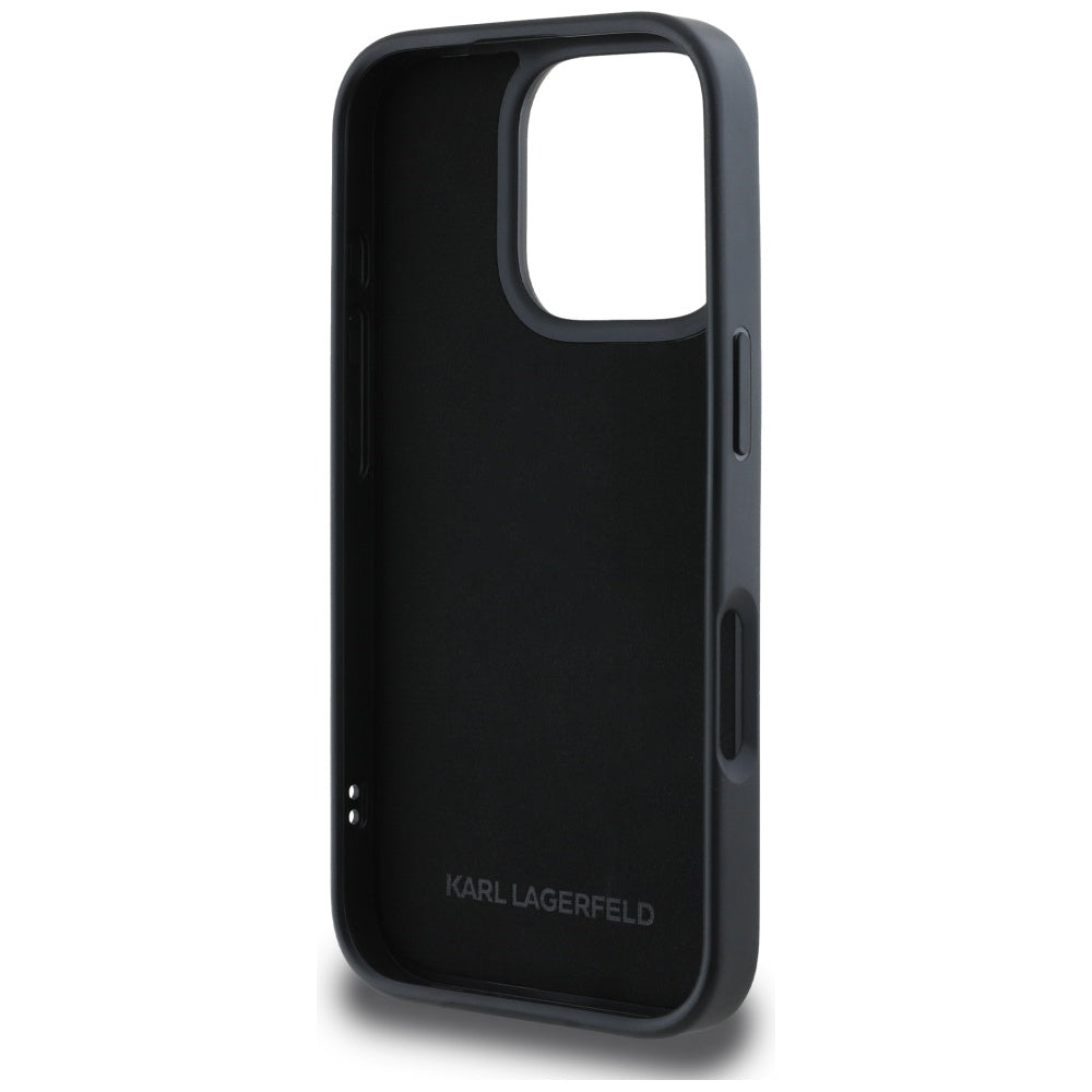 Case for Apple iPhone 16 Pro, Karl Lagerfeld, 3D Rubber Karl & Choupette, Black