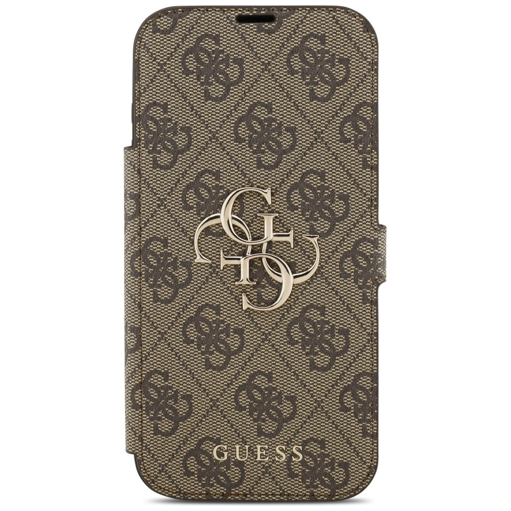 Case for Apple iPhone 17 Pro, Guess, 4G Metal Logo, Brown