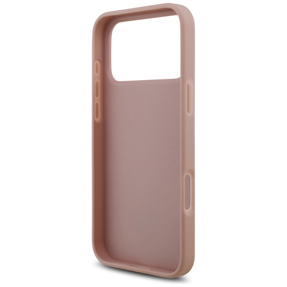 Case for Apple iPhone 17 Pro, Guess, Rhinestone Triangle Logo, Pink