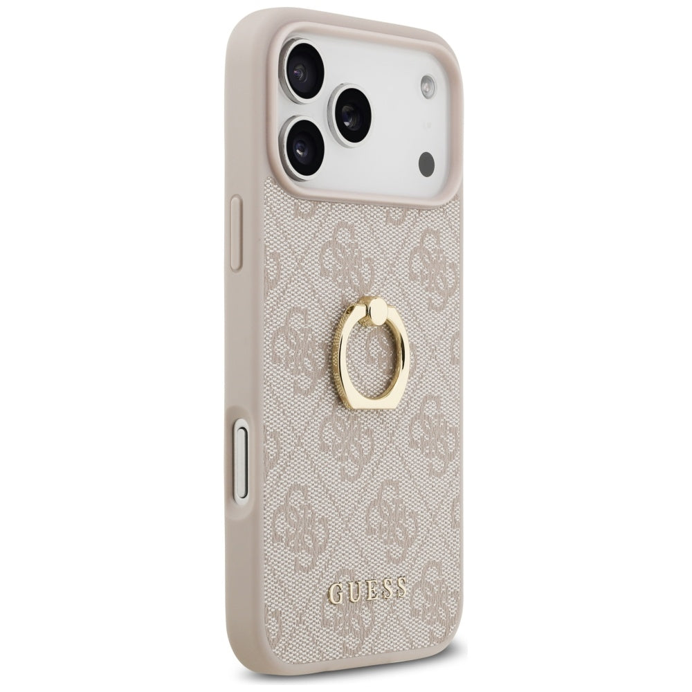 Case for Apple iPhone 17 Pro Max, Guess, 4G Ring Stand, Pink