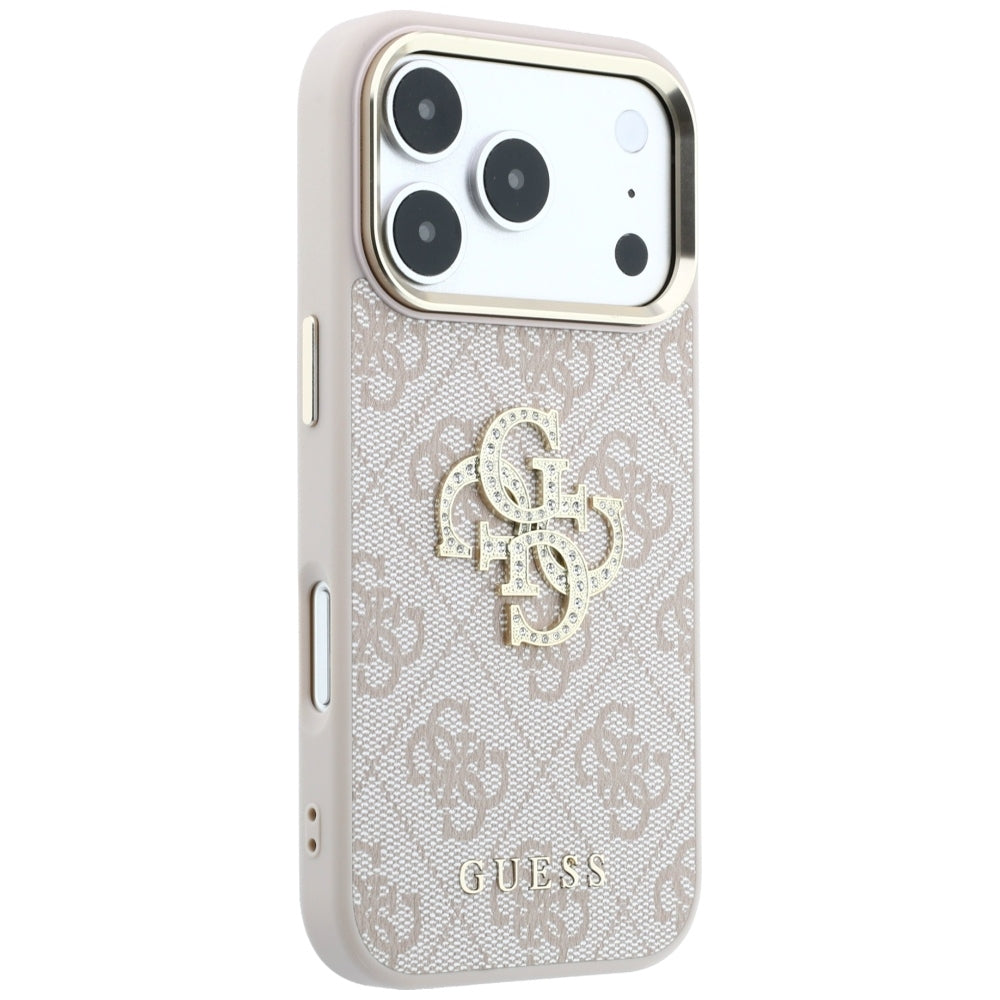 Case for Apple iPhone 18 Pro Max / 17 Pro Max, Guess, 4G Big Strass Logo, Pink